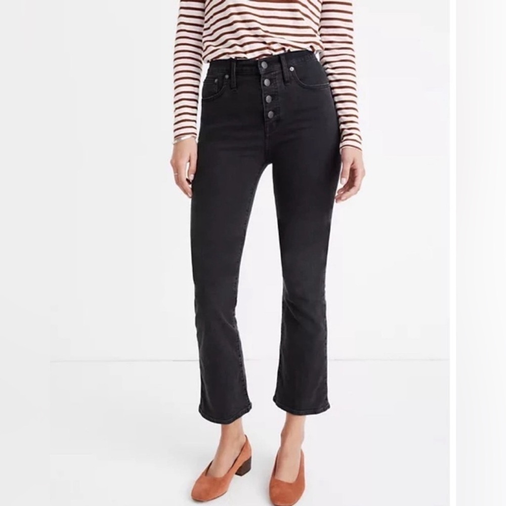 MADEWELL CALI DEMI BOOT BUTTON FLY BLACK BELL SPRING EDITION JEANS 26